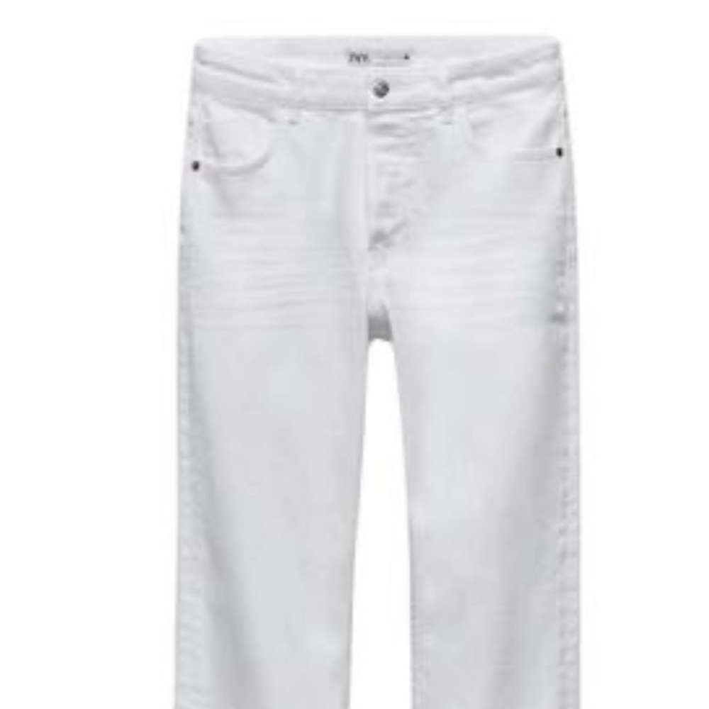 Zara Z1975 Regular Fit White Jeans